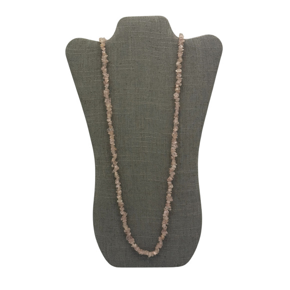 Other Jewelry - Fashion Lite Pink Beaded Stone Chip One Piece Necklace